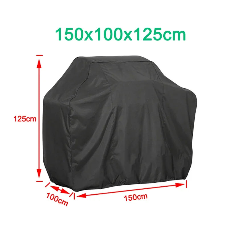 BBQ Grill Cover Waterproof Heavy Duty 190T/210D Anti-Dust Barbecue Protector with Storage Bag