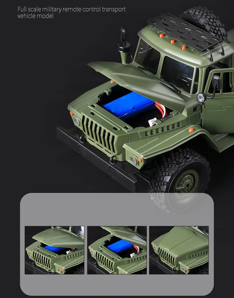 116 Scale Military Transport RC Truck Six Wheel Drive