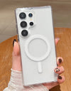 Transparent Magnetic For Magsafe Case For Samsung S25 Ultra S24 Plus S23 S22 5G Shockproof Cover