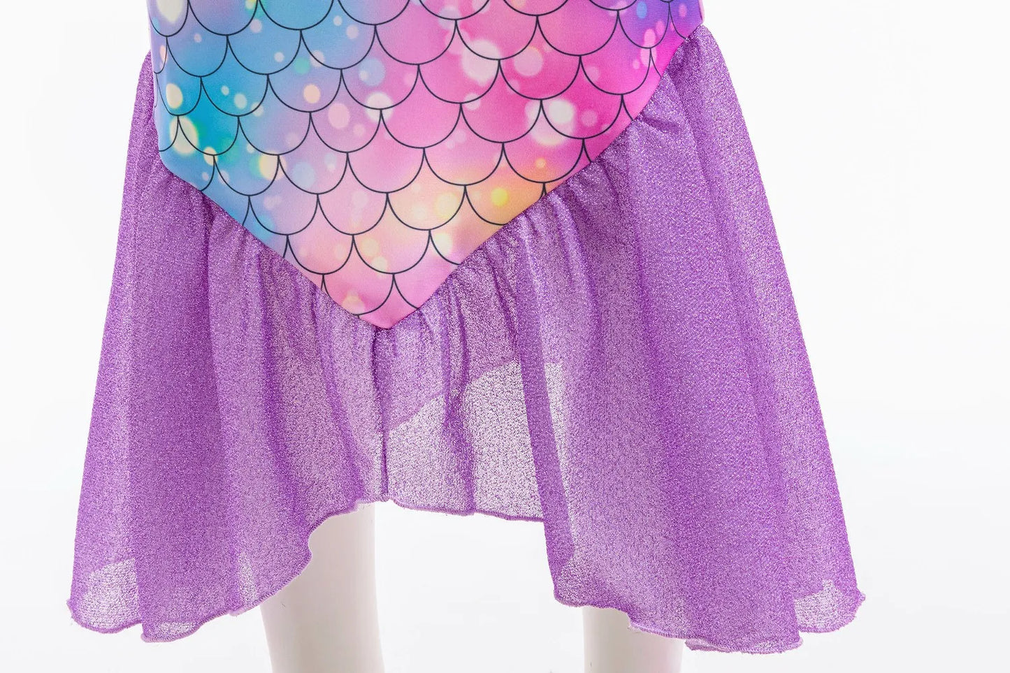 Ariel Mermaid Dress Gown Fashionable Princess Roleplay Costume for Girls