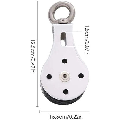 Silent Gym Cable Pulley Rotation 360 Degree Stainless Steel Surface Smooth Durable Attachment for DIY Home Gym Pulley System