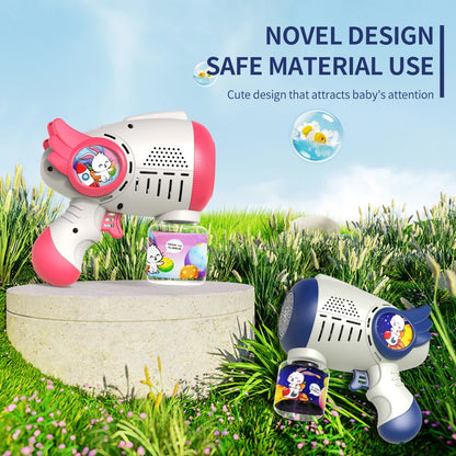 Cartoon Shape Fully Automatic Continuous Foaming Handheld Electric Bubble Gun (Battery And Bubble Liquid Not Included)