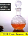 3 styles barware wine glass bottle 1000ml lead-free glass whiskey decanters for Liquor Scotch Bourbon