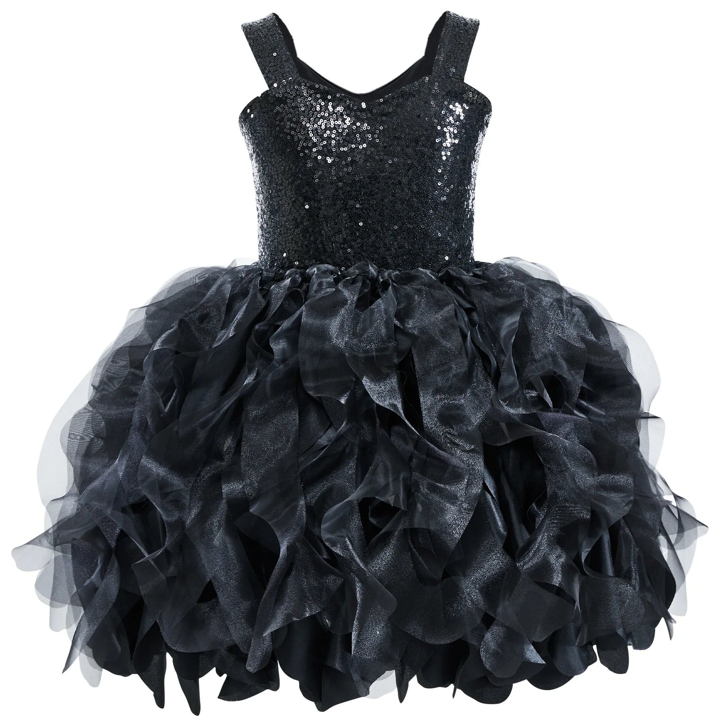 Sequin Pageant Dress with Spiral Hem Birthday Party Gown