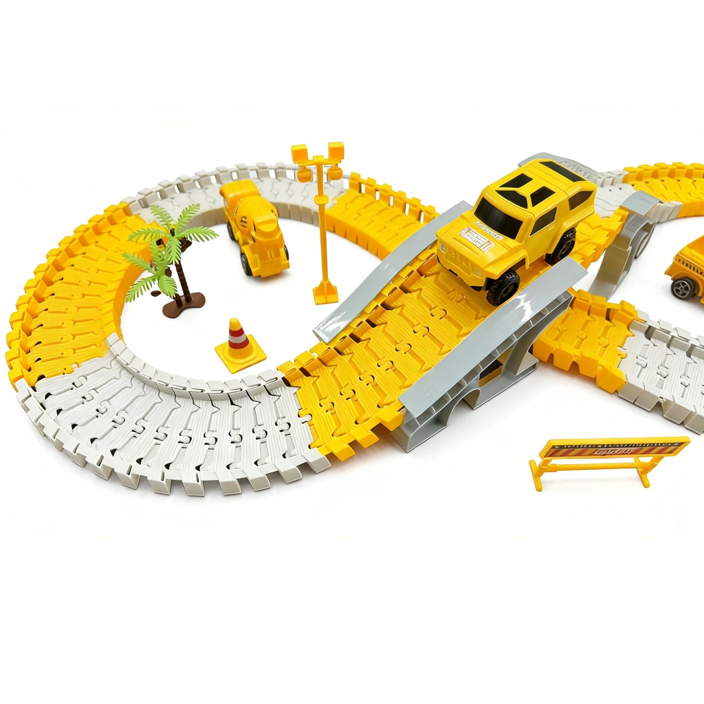 137pc Boys Halloween Christmas gifts Diy Car track Assemble puzzle toys parent- interactive Building toys Family party toys
