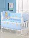6-Pcs Soft  Crib Bedding Set – Standard Size Nursery Set for Boys & Girls (4 Bumpers, Mattress, Pillow)