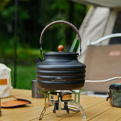 1.4L Camping Water Kettle Aluminum Alloy Teapot Coffee Pot Ultralight Outdoor Boiling Stovetop Pot Tableware