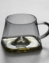250ml 3D Mountains Heat Resistant Glass Tea Cup with Handle Water Milk Coffee Cup Kung Fu Tea Set Drinkware