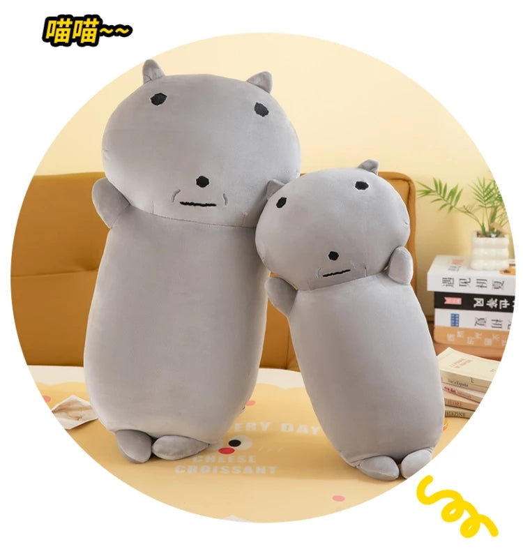 95cm Grey Cat Plush Toy Long Hugging Pillow
