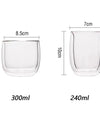 2/4pcs Double Walled Glass Coffee Cup Set Of 240/300ml Cup With Insulated Layer For Latte Cappuccino Heatresist Teacup Milk Mug
