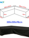 Corner Outdoor Sofa Cover Garden Rattan Corner Furniture Cover V Shape Waterproof Sofa Protect Set All-Purpose Dust Covers