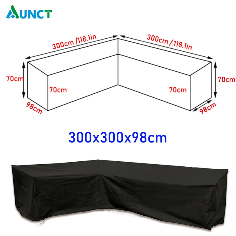 Waterproof V Shape Outdoor Sofa Cover Garden Rattan Corner Furniture Dustproof Rain Snow Protector