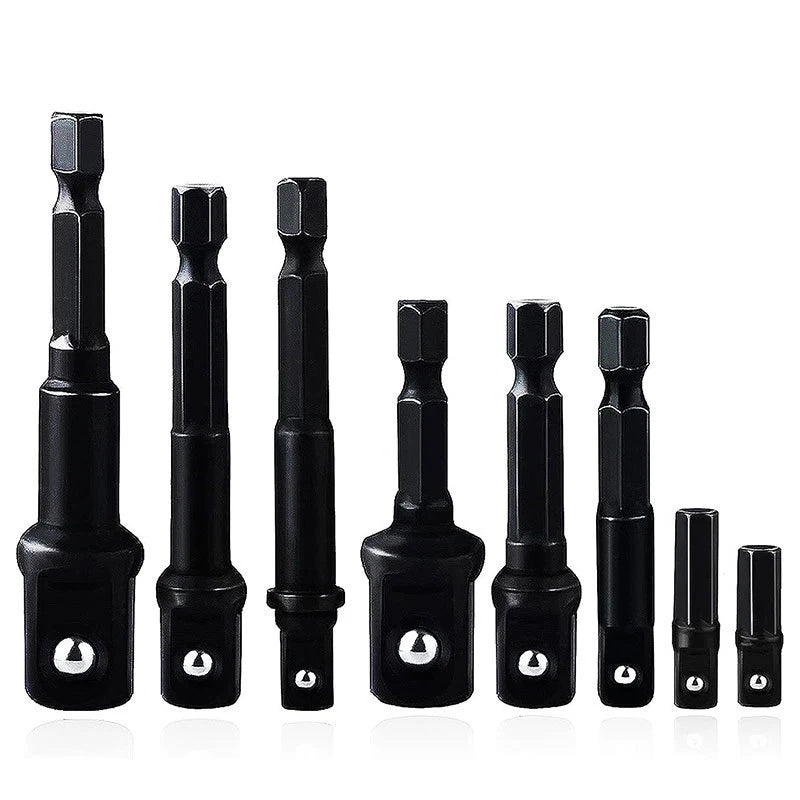 1/4 Hex Shank Socket Adapter Set for Electric Screwdriver Conver to Impact Driver 1/2 3/8 1/2 Square Head Converter Power Tool