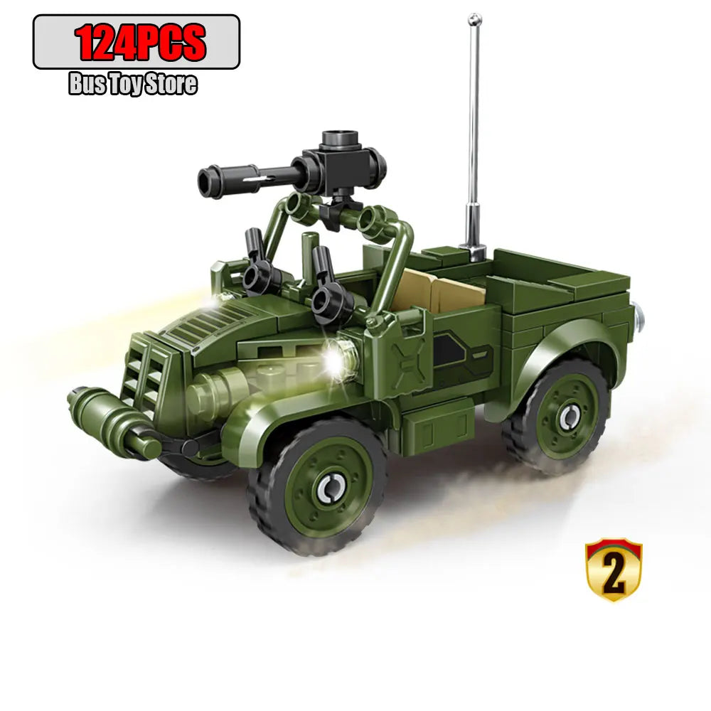 Aircraft Tank Aircraft Carrier MODERN EOLIPMENT MODERN WAR INFORMATION WW2 Military Model Building Blocks Bricks for Boy