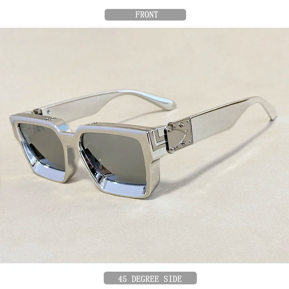 Oversized Square Vintage Sunglasses With UV400 Protection