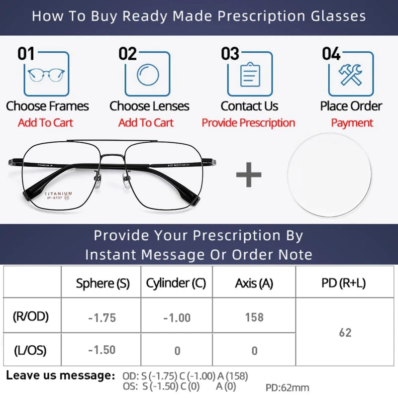 HONGMEI Ultra-light Myopia Prescription Glasses Optica Eyeglasses Hyperopia Reading High Quality Large Frame Square Retro Custom