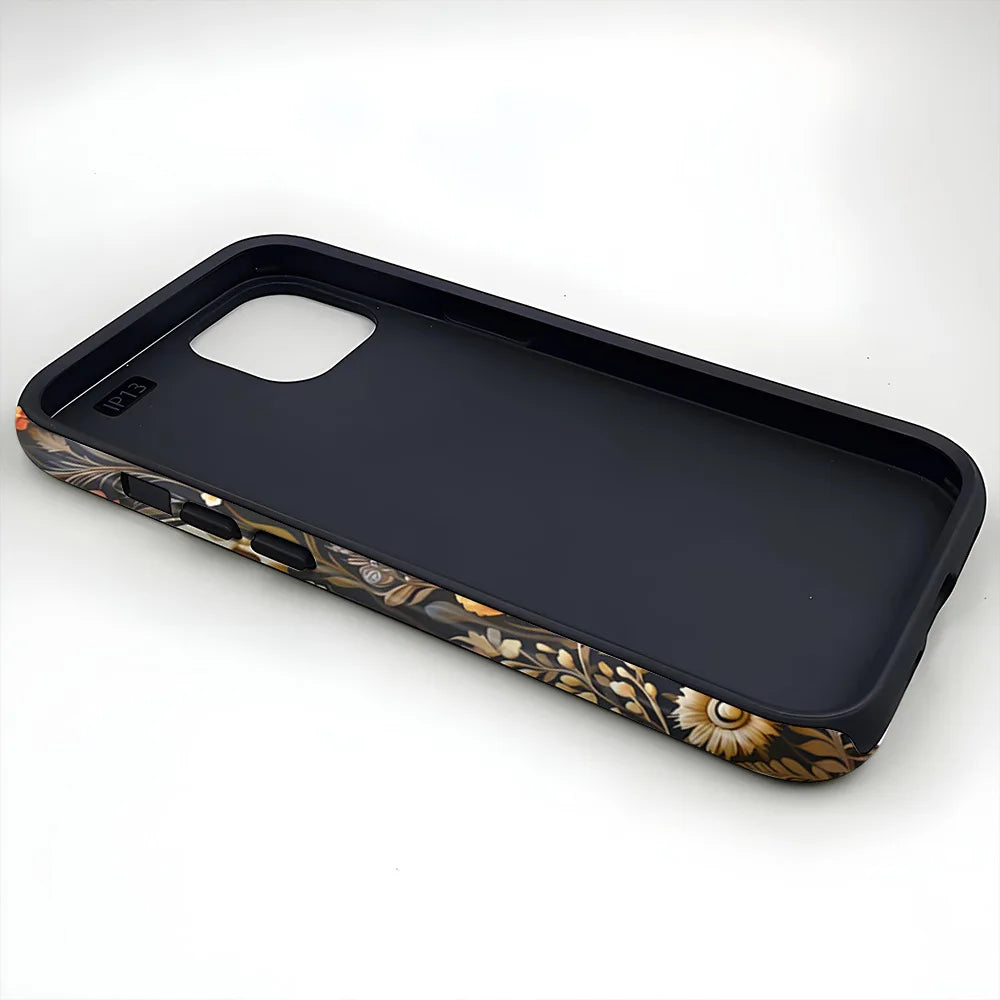 Fashion Embroidery Effect Skull Skeleton Phone Case For iPhone 16 15 Pro Max 16 Plus 2 in 1 Hard Protection Cover Funda