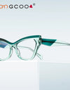 Optical Prescription Computer Blue Blocking Eyeglasses Anti-Blue Light Cat-Eye Frames Customizable Reading Women