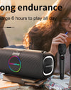 Outdoor portable wireless Bluetooth speaker 120W high-power karaoke speaker RGB subwoofer TWS/TF/AUX party karaoke speaker