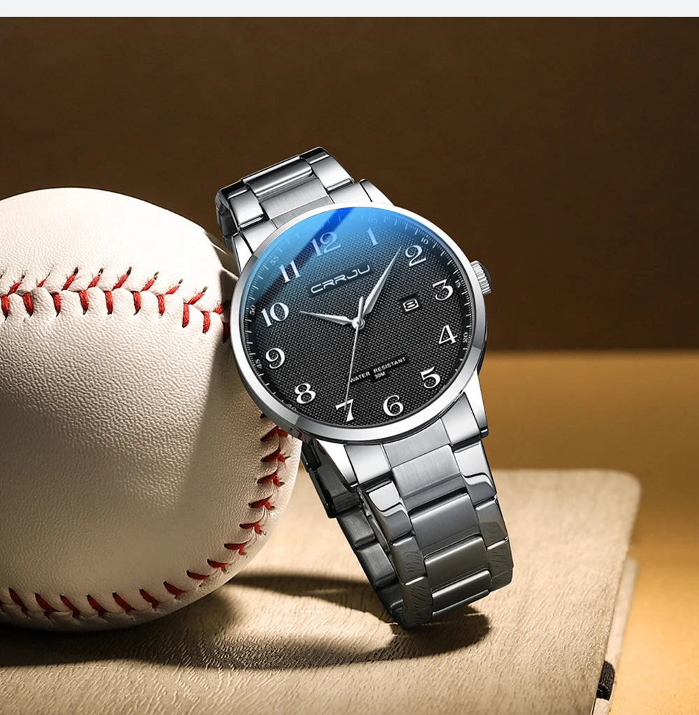 New Fashion Men's Watches Stainless Steel Top Brand Luxury Waterproof Men Quartz Wristwatches Relogio Masculino