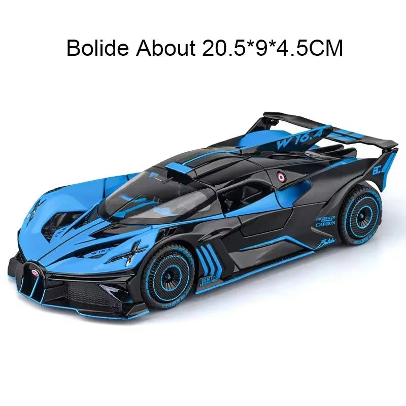 1:24 Bolide Revuelto Alloy Model Diecast Car Toys Doors Opened Sound Light Pull Back Miniature Vehice Boy Adult Birthday Present