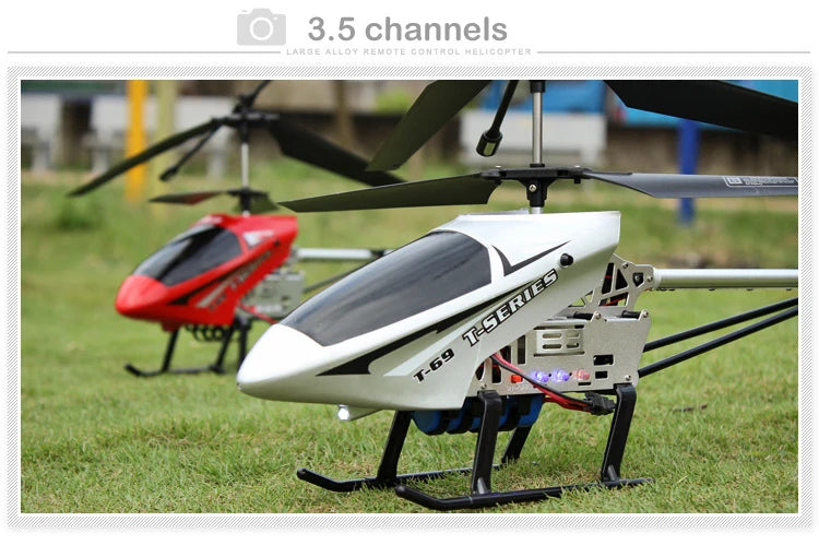 Rc Helicopter With Remote Control Extra Durable Big Plane Toy For Drone Model Outdoor 3.5CH 80cm Aircraft Large Helicopter