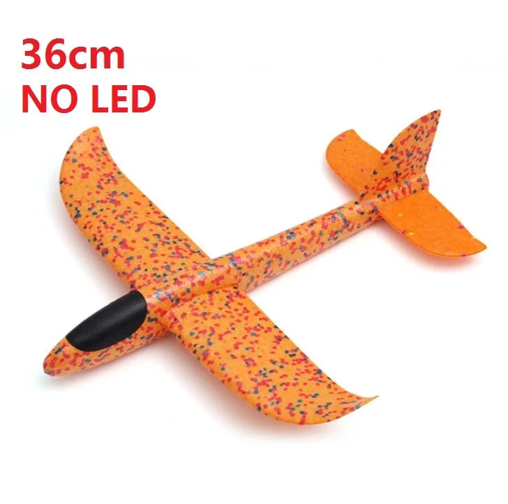 48cm LED DIY Kids Toys Hand Throw Flying Glider Planes Foam Aeroplane Model Party Bag Fillers Flying Glider Plane Toys Kids Game