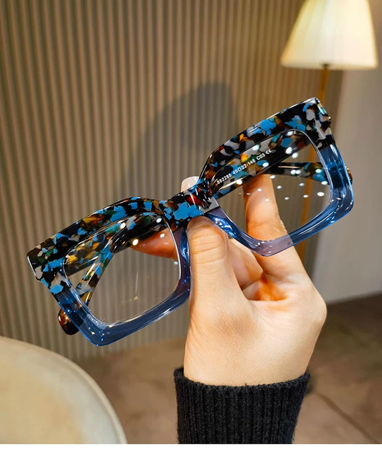 Luxury Acetate Spectacle Frame Fashion Retro Square Eyeglasses Optical Prescription Frames