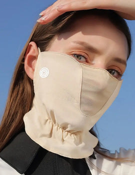 Breathable Ice Silk Sunscreen Face Mask Outdoor Sports Anti-uv Face Mask Head Scarf with Adjustable Buckle Driving Riding Mask