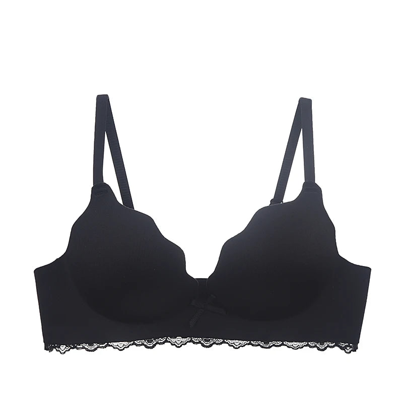 Women’s Brand Low-Cut Push-Up Bra – Soft, Comfortable Wireless Fashion Bralette