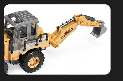 2in1 Engineering Diecast Set Toys for Boys Alloy Tractor Excavator Bulldozer Kids Truck Children Diecast Farm Vehicle Model Gift