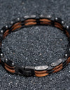 Fashion Bracelet for Metal Stainless Steel Wood Strap Jewelry Bracelets