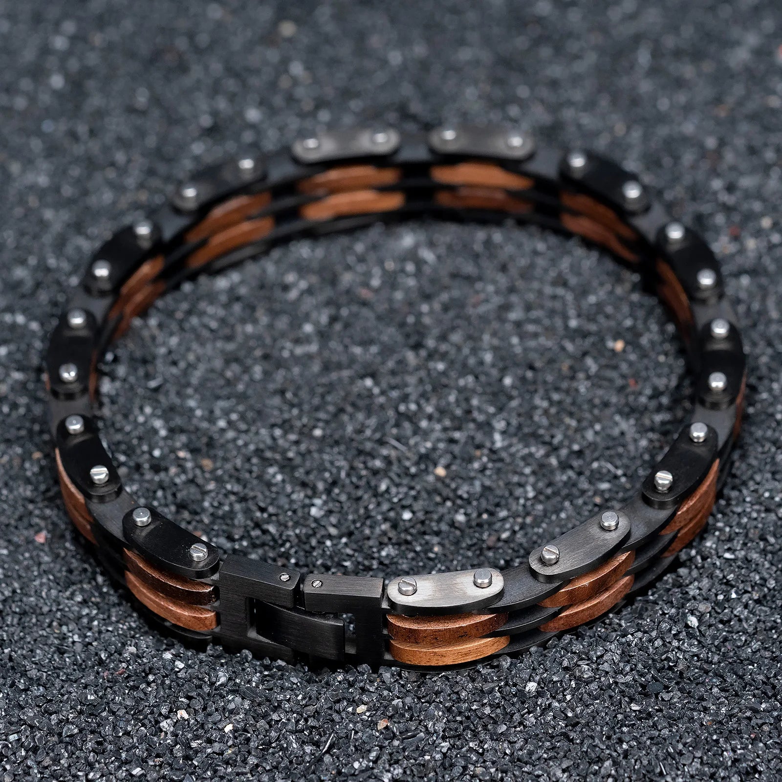 Fashion Bracelet for Metal Stainless Steel Wood Strap Jewelry Bracelets