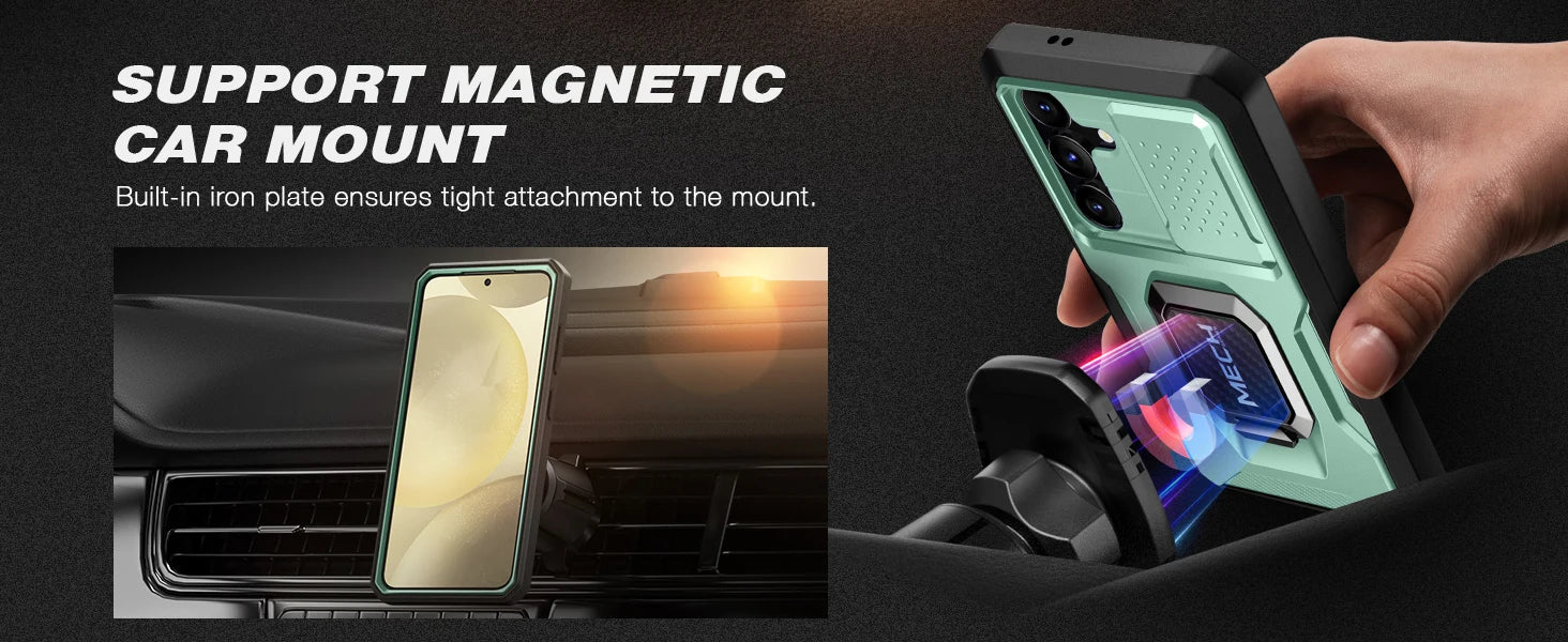 For Samsung Galaxy S24 Plus Case with Tempered Glass Screen Protector Full Body Protection Military Grade Shockproof Phone Case