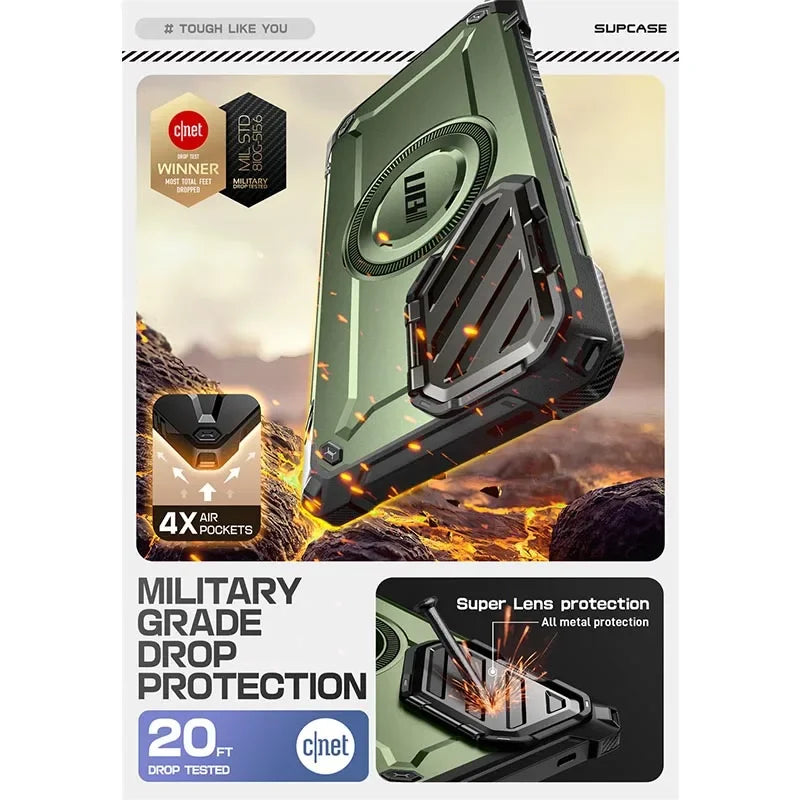 For Samsung Galaxy S25 Ultra Case UB Mag XT Heavy Duty Rugged Strong  Phone Case with Camera Cover Kickstand