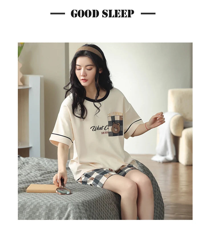 Women’s Winter Corduroy Cotton Pajama Set – Cute, Comfortable, Loose Long Sleeve Loungewear