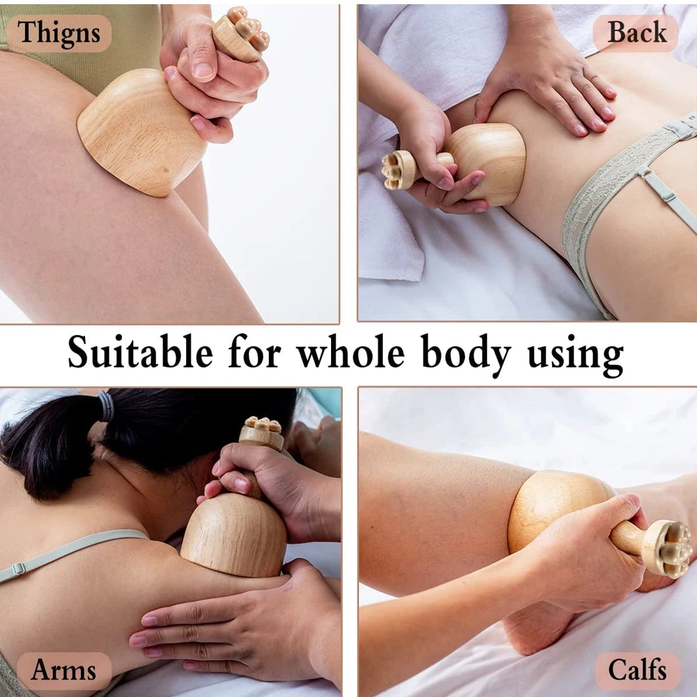 FITPERT Wood Therapy Cup, Wood Therapy Massage Tools for Body Shaping,Body Sculpting Tool Lymphatic Drainage Cellulite Reduction