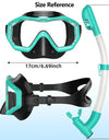 Snorkel Mask 3 Windows Panoramic Wide View HD 3 Lens Adjustable Scuba Snorkeling