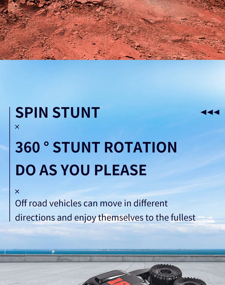 2.4G Amphibious Off-road Climbing RC Flip Stunt Car Racing All-terrain Waterproof 's RC Toys Gifts