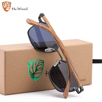 Metal Wooden Sunglasses Black Sunglass Polarized Driving