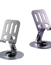 720 Rotate Aluminum Alloy Portable Tablet Holder For iPad Adjustable Flexible Folding Lazy Desktop Live Mobile Phone Stand Mount