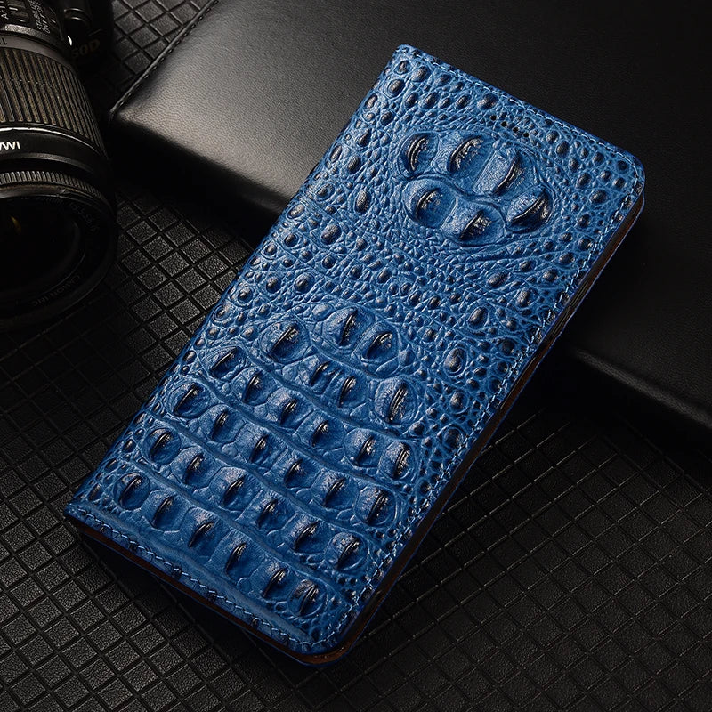 Luxury Genuine Leather Wallet Flip Case for Samsung Galaxy S26 / S25 / S24 / S23 / S22 / S21 / S20 Ultra, Plus, FE – Magnetic Kickstand Vintage Business Cover