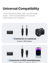 Wireless Mic Stereo Microphone Lavalier Microphone for Smartphone DSLR for Interview Video Vlog Gaming Mic