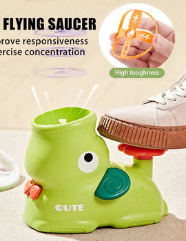 Flying Disc Saucer Launcher Toy High Altitude Air Rocket Launcher Relay Dish Jumping Sports Game Children's Outdoor Toy Gift