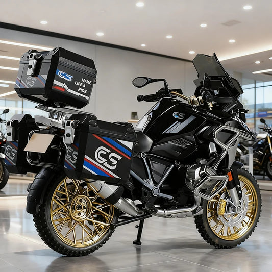 1:10 R1250GS Adventure Alloy Die Cast Motorcycle Model Vehicle Collection Sound and Light Off Road Autocycle Toys Car