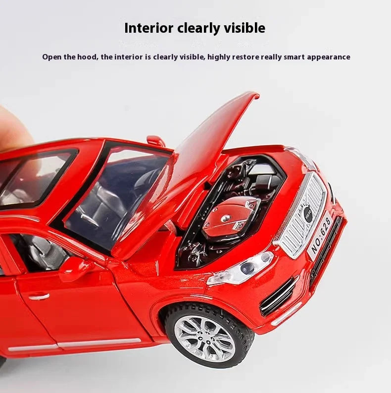 Simulation 1:32 Volvo XC90 SUV Alloy Diecast Metal Model Sound & Light Toy Car Central Control Ornaments Display Present For Boy