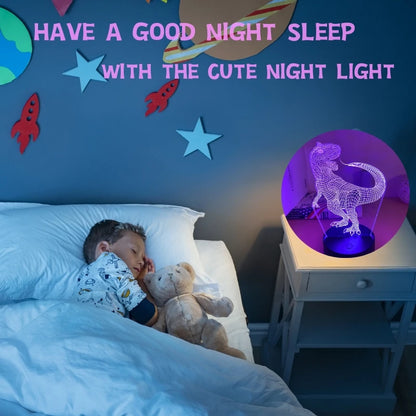 3D Night Light USB LED Touch 7 Color Changing Bedside Lamp Home Decoration Baby Nursery Bedroom Light