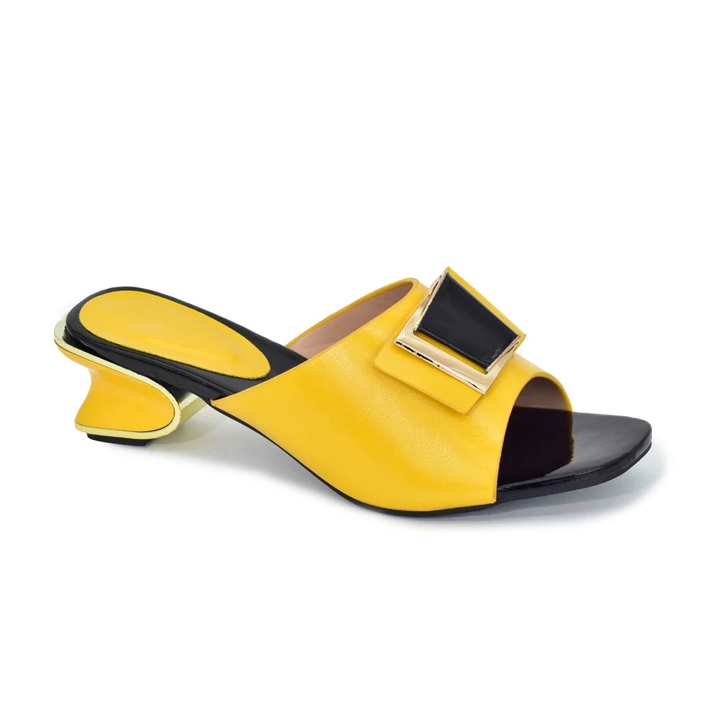 African Women Wedding Shoes Decorated with Rhinestone Italian Pumps Women Shoe Ladies Sandals with Heels Party Pumps