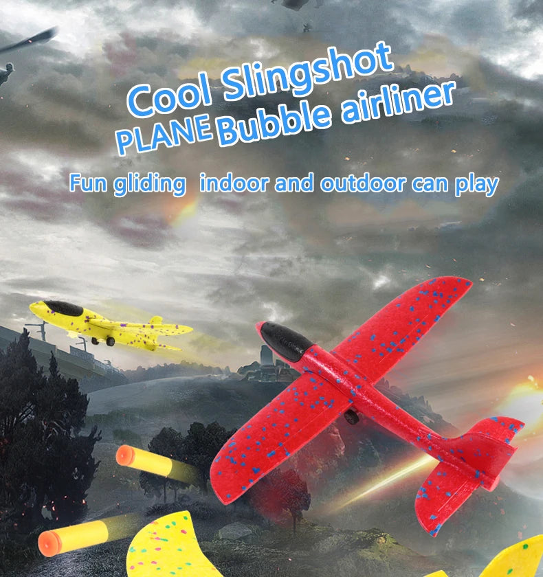 Foam aircraft launcher epp foam aircraft glider player catapult children catapult weapons aircraft shooting game toys