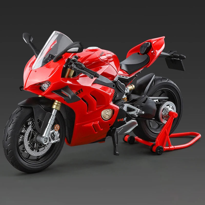 1:9 Kawasaki H2R Ninja V4S S1000RR Alloy Die Cast Motorcycle Model Toy Vehicle Carrying lights Off Road Autocycle Toys Car
